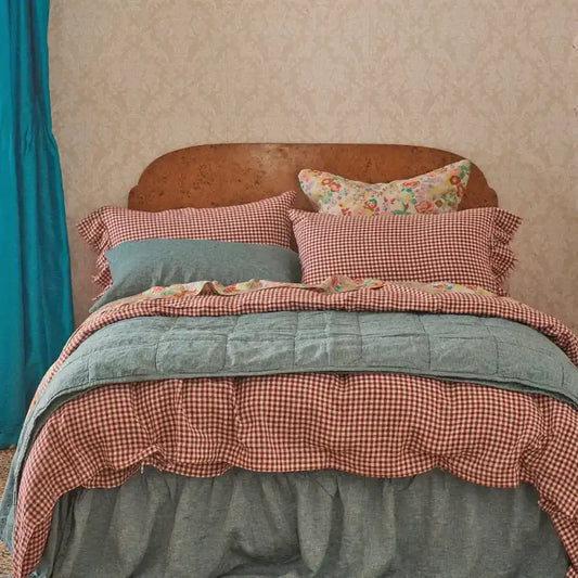 SOW Paloma floral linen euro pillowcase set