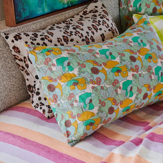 SOW Sunday floral linen euro pillowcase set