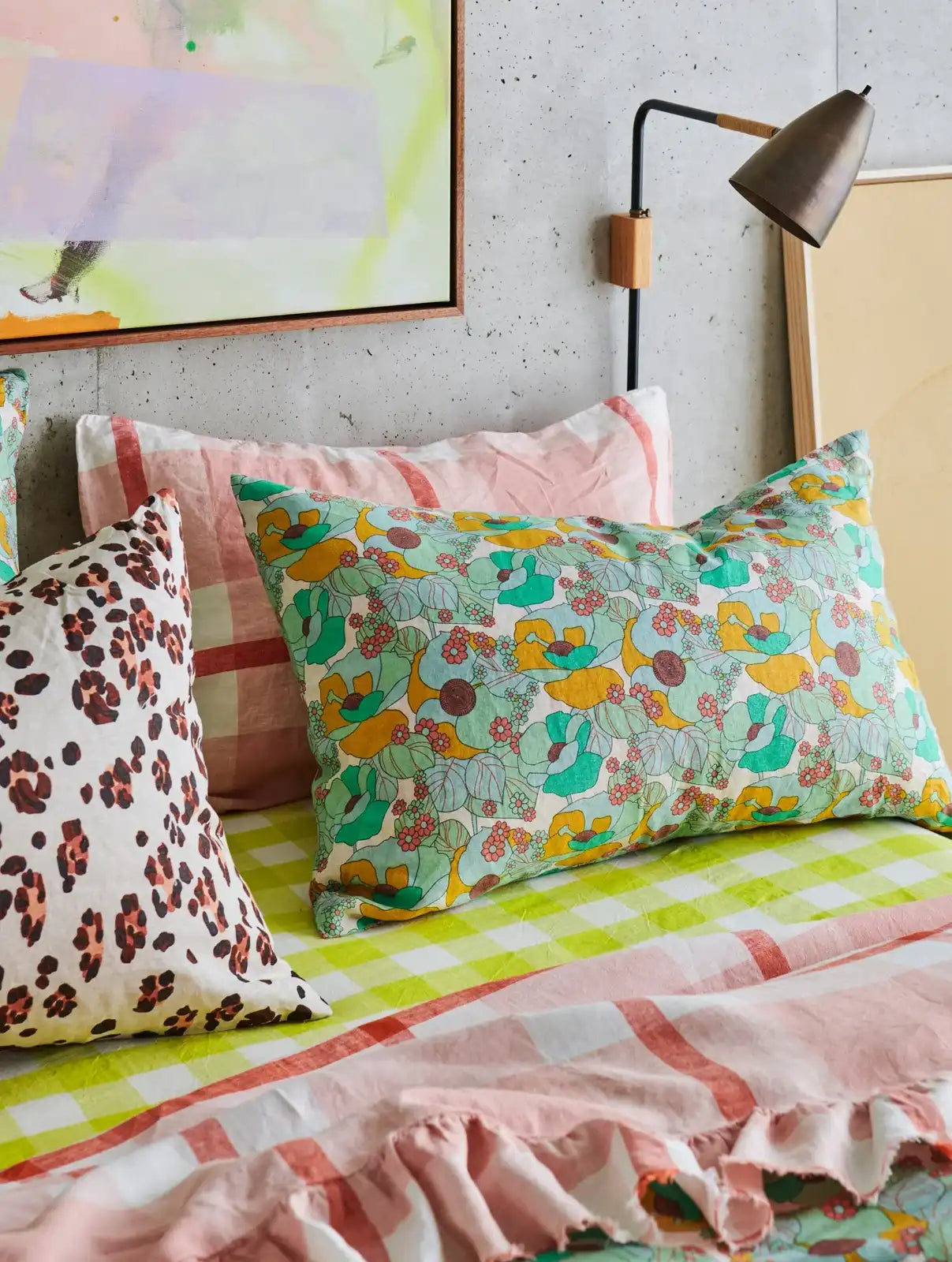 SOW Sunday floral linen euro pillowcase set