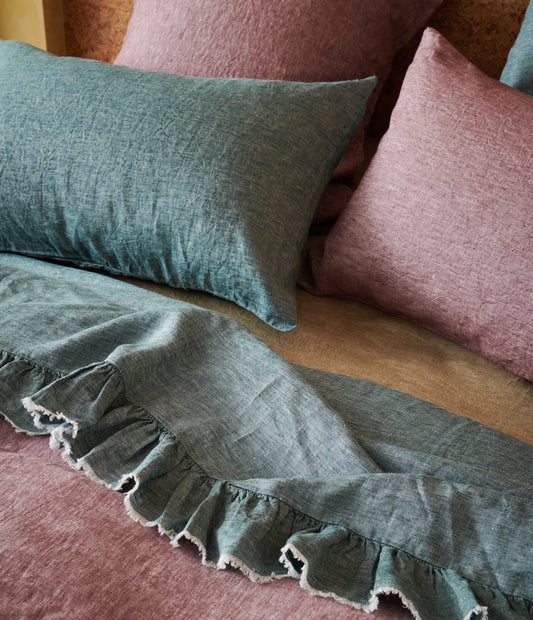 SOW spruce marl linen pillowcase set standard