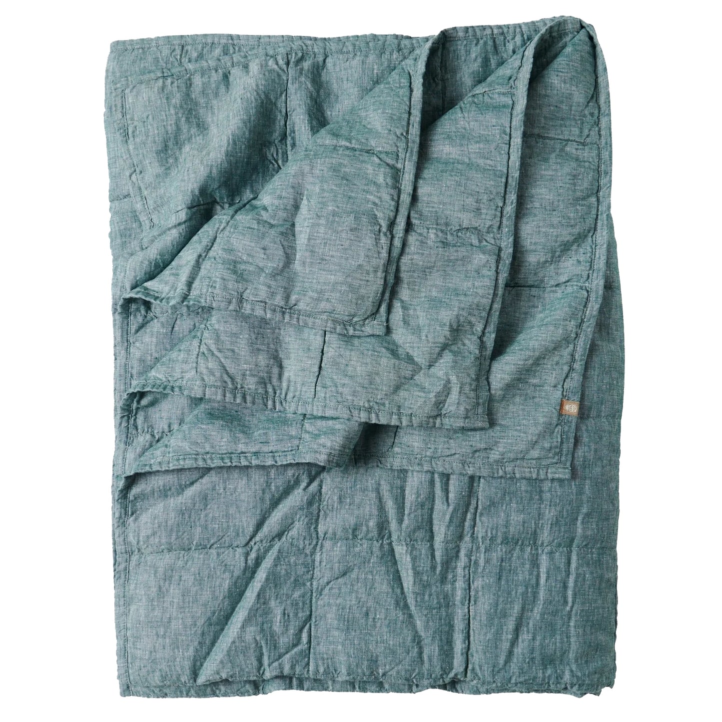 SOW spruce marl linen quilt