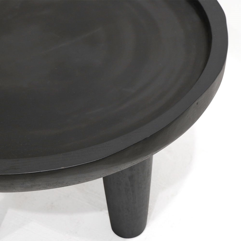 Safari coffee round coffee table 69cm black