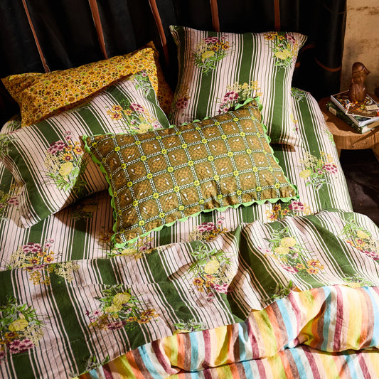 Sage & Clare Billy cotton pillowcase set with ric-rac edging