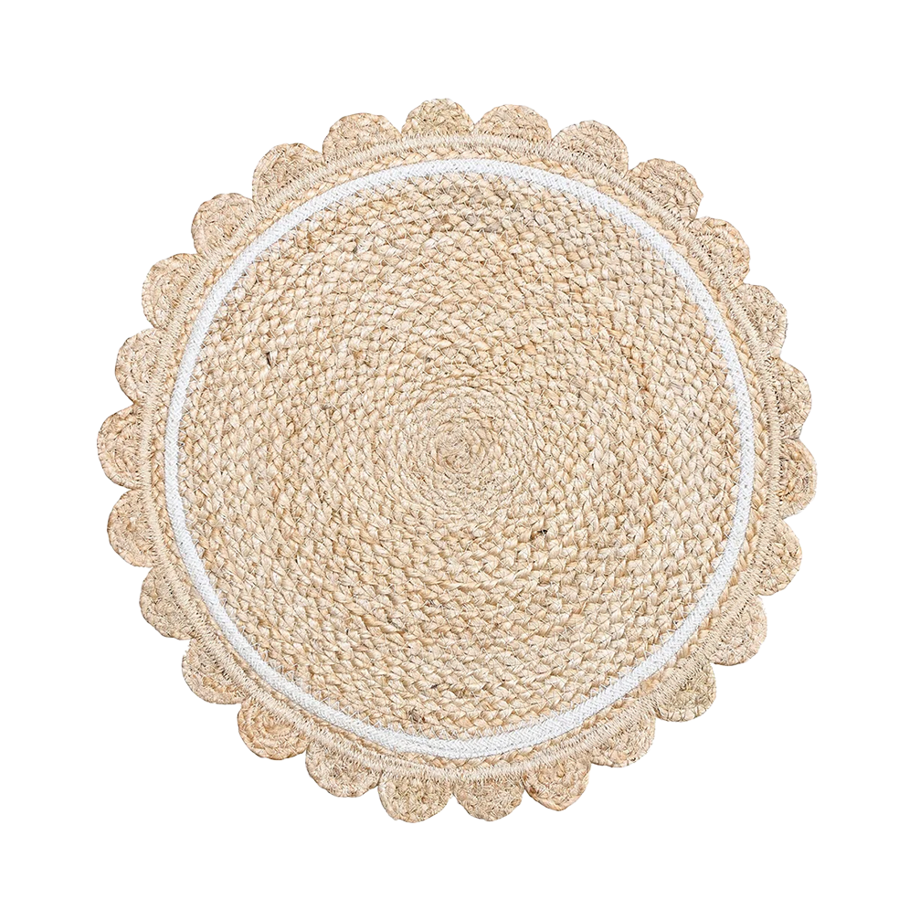 Scalloped placemat natural 38cm