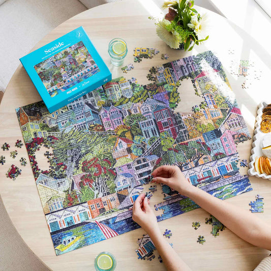 Seaside Wellington boat sheds 1000-piece jigsaw puzzle