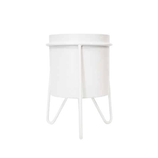 Small planter on stand white