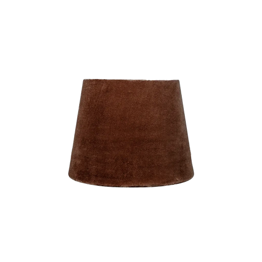 Small tapered velvet lamp shade 20cm cinnamon