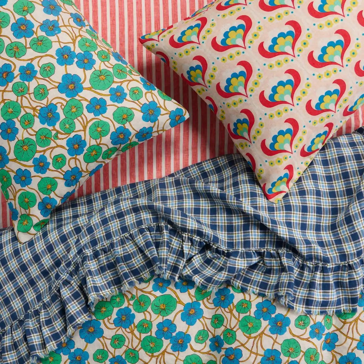 SOW Winki floral linen pillowcase set
