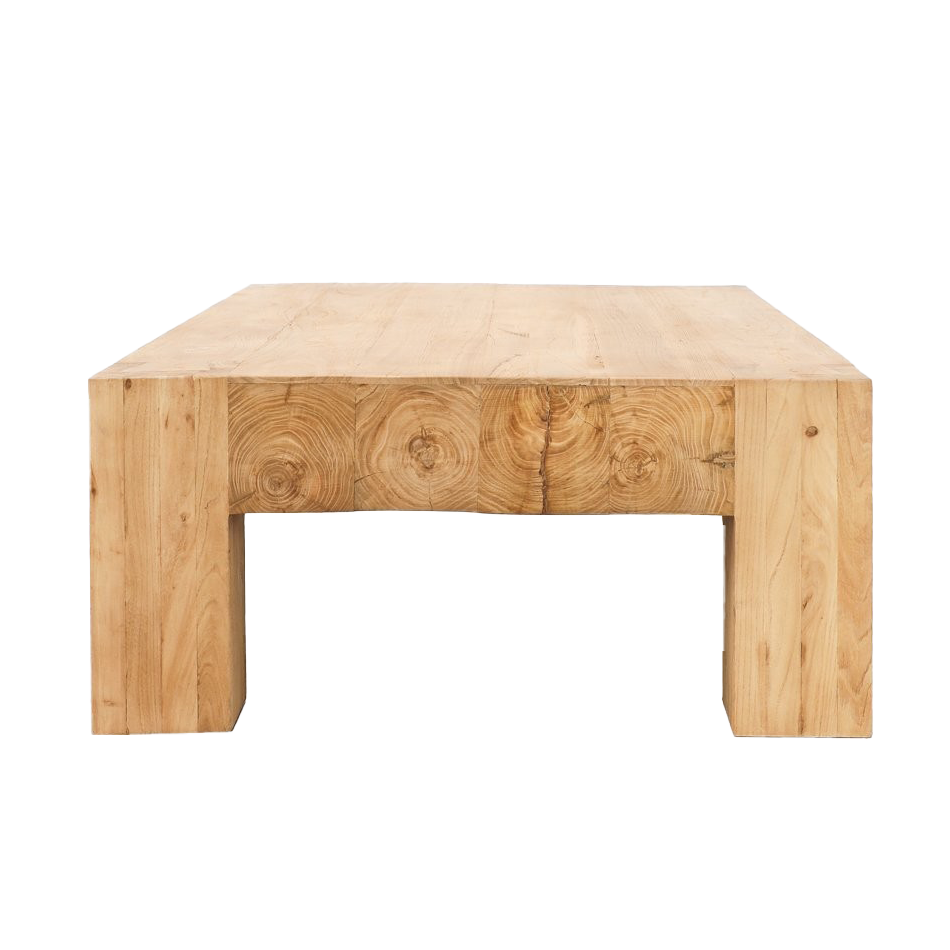 Solid elm rectangular coffee table 150cm