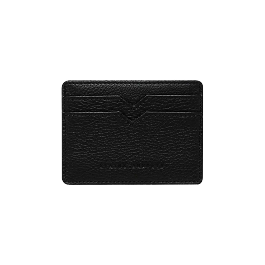Leather card holder black