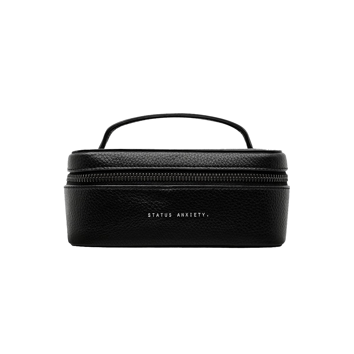 Status Anxiety leather jewellery case black