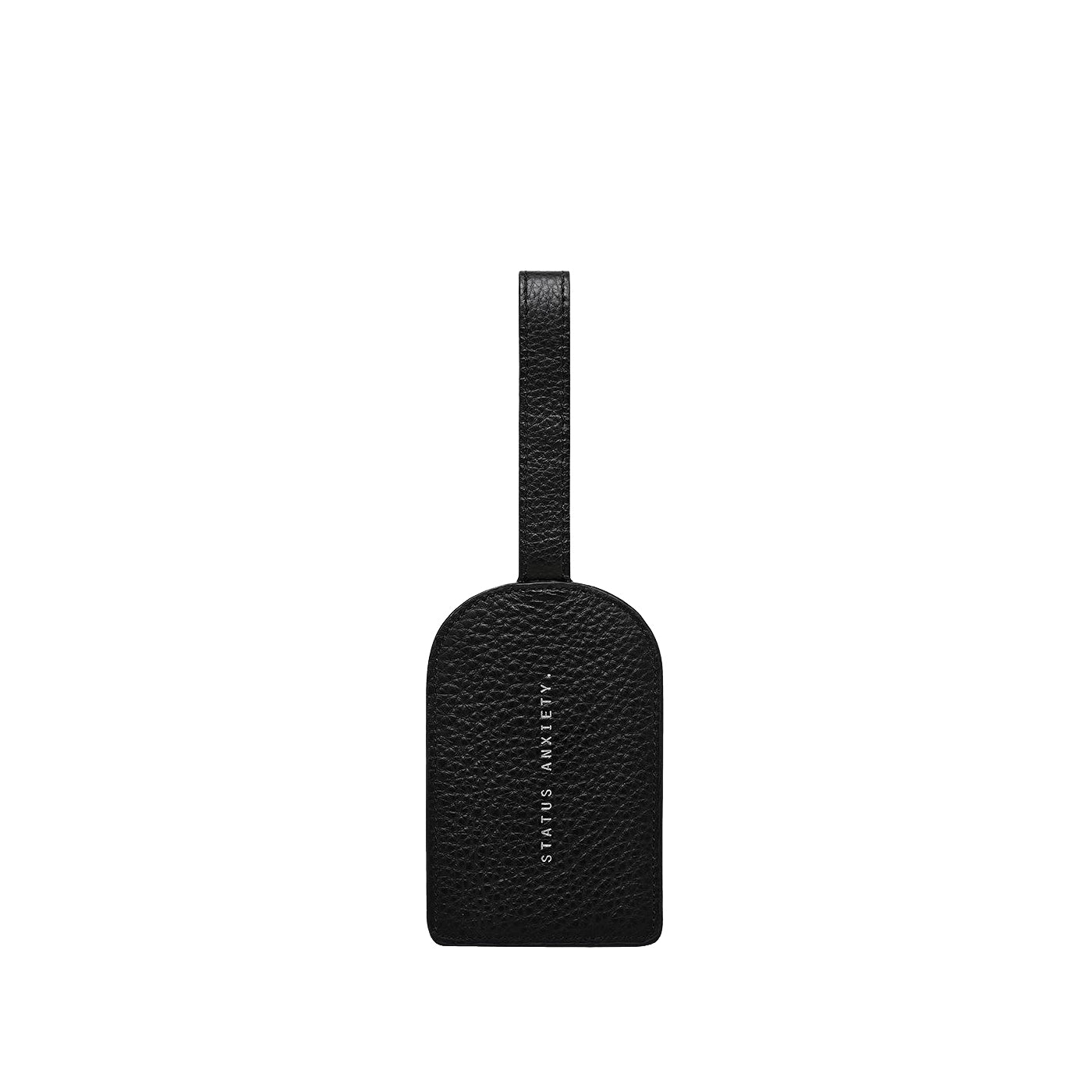 Found you leather luggage tag black