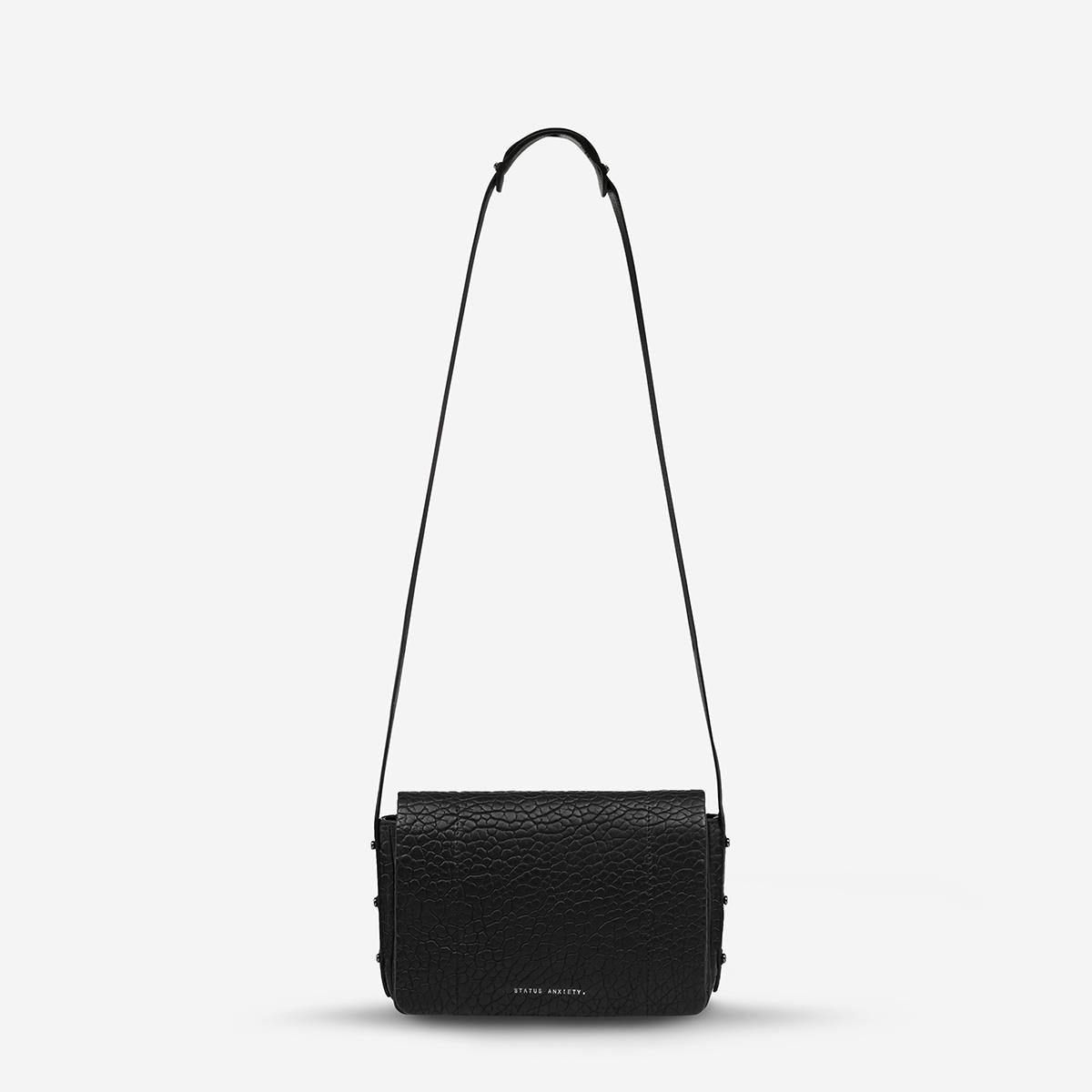 Status Anxiety succumb leather bag black