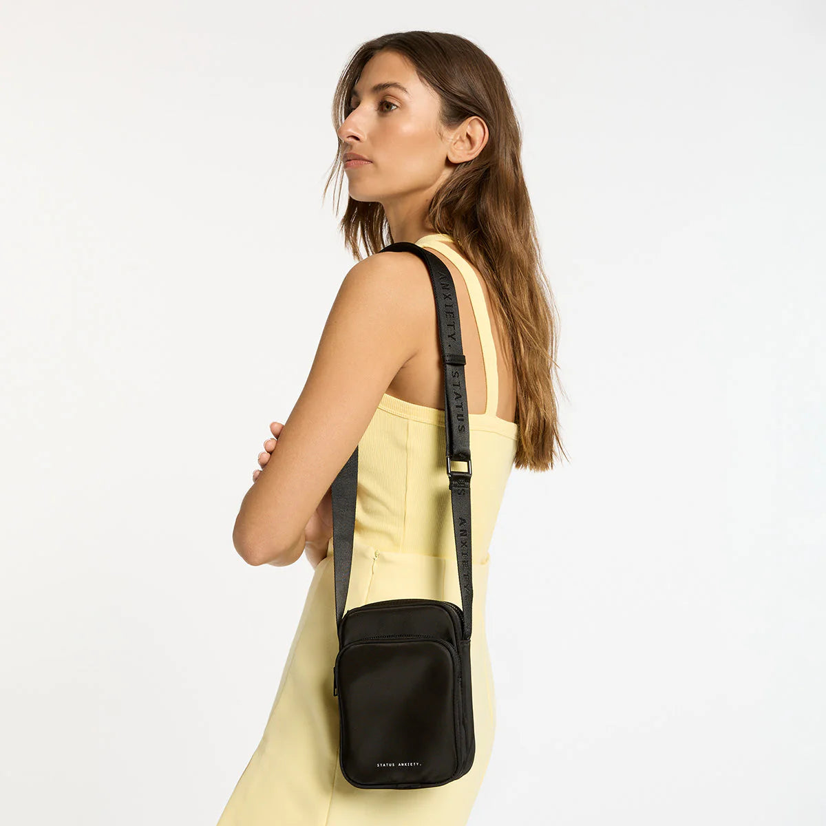 Status Anxiety Winnie recycled cross body bag black