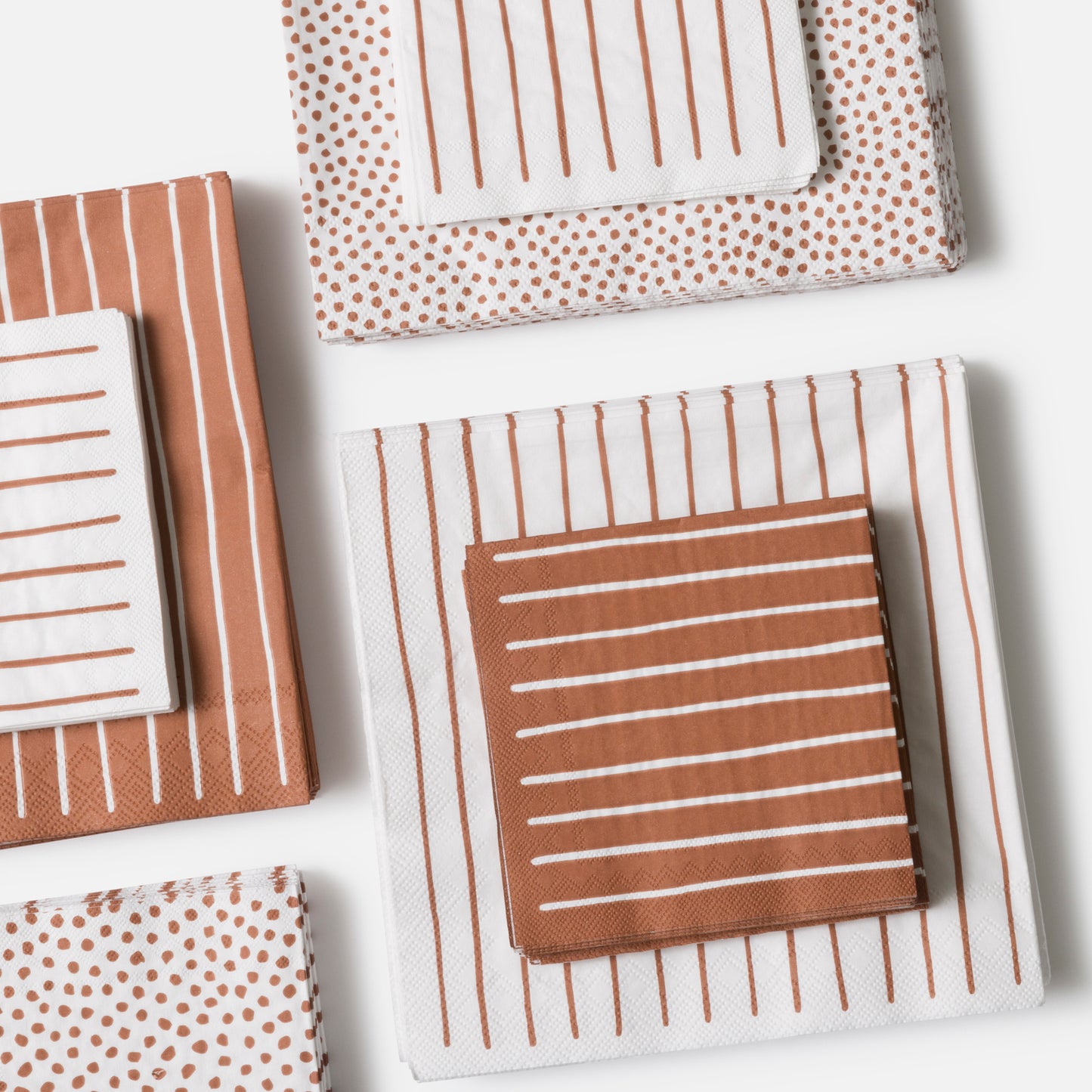 Stripe dinner paper napkins brick (20)