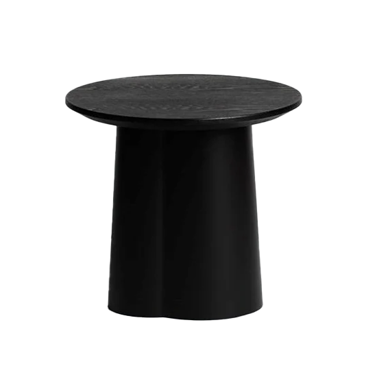 Stuart round side table black