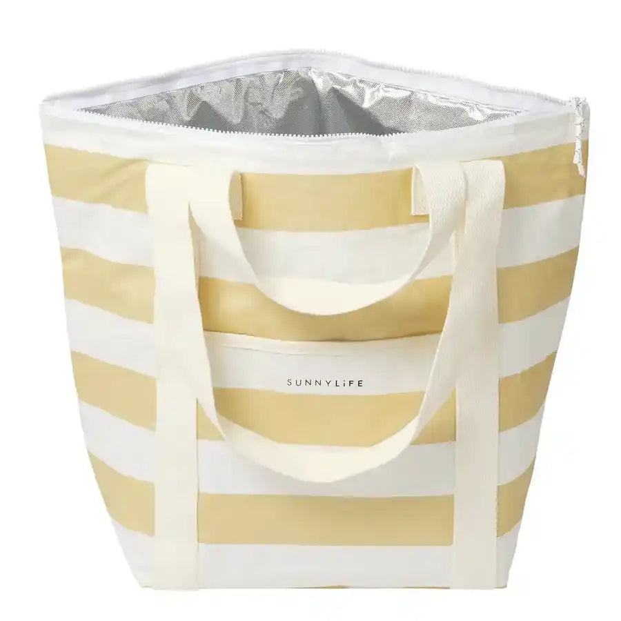 SunnyLife cooler tote butternut stripe