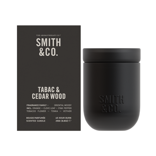 Smith & Co candle tabac & cedarwood 250g