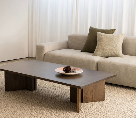 Dark solid oak tatamu coffee table 150cm