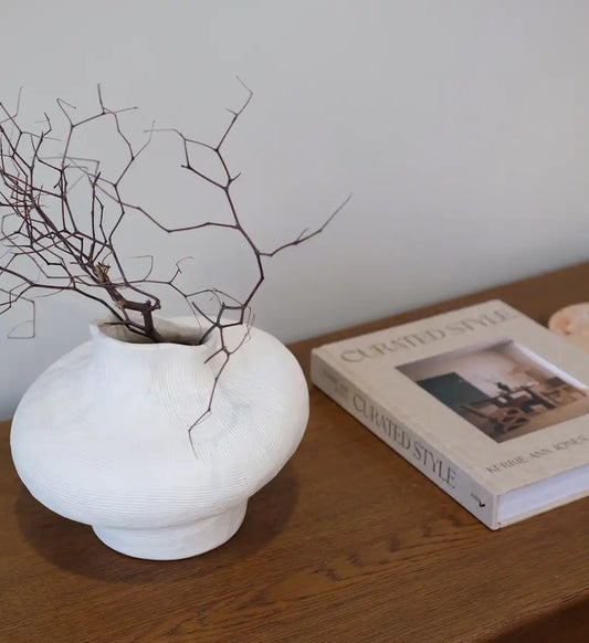 Teana vase 17cm off-white