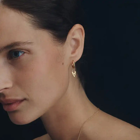 Temple of the Sun lover earrings gold