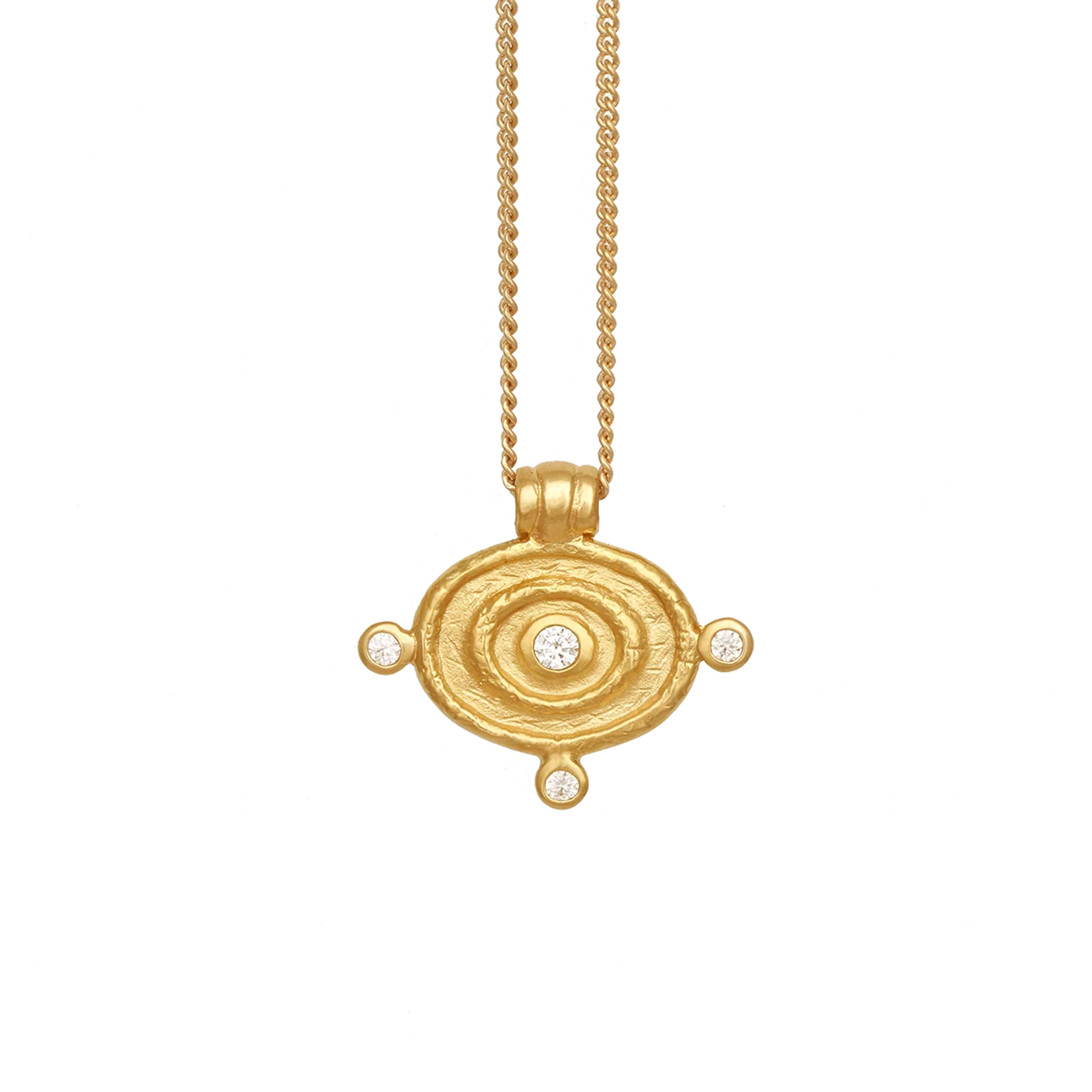 Temple of the Sun Reign oval necklace gold