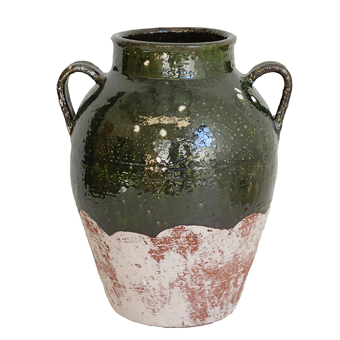 Textured glazed urn 37cm