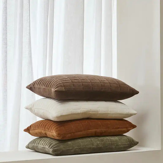 Turner velvet lumbar cushion cover 40 x 60cm thyme