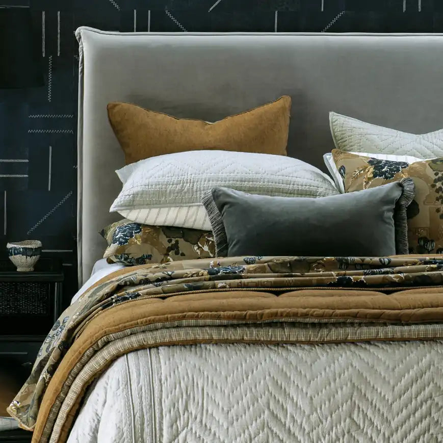 Velvet headboard fog