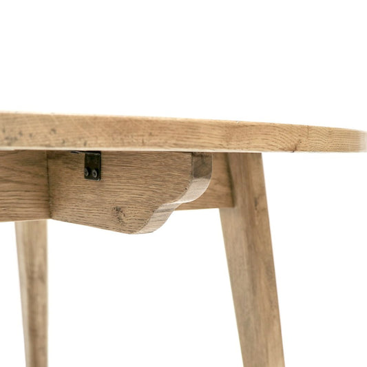 Venetto oak round dining table