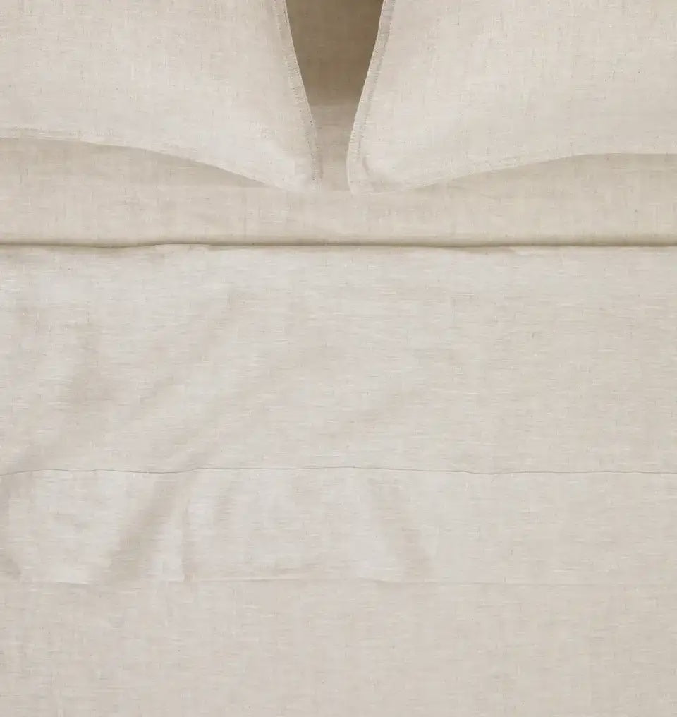 Stonewashed linen flat sheet natural
