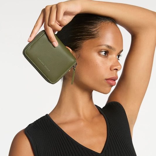 Wayward compact wallet khaki