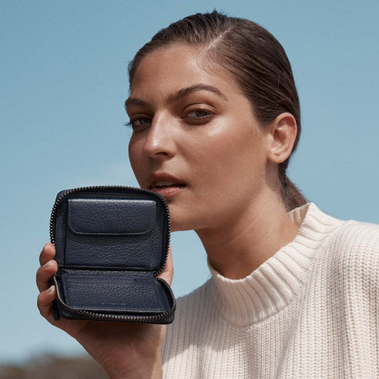 Wayward compact wallet midnight blue