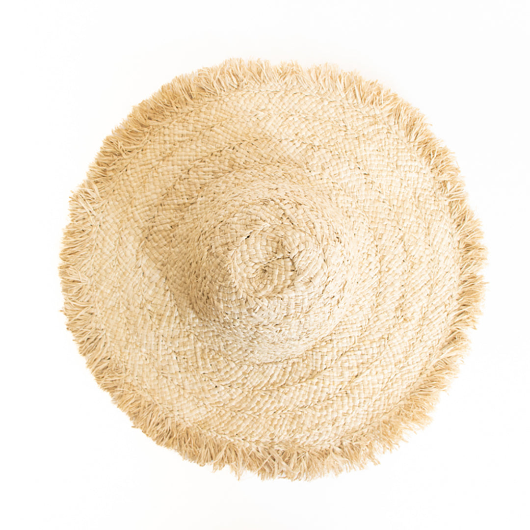 Wide brim raffia sunhat