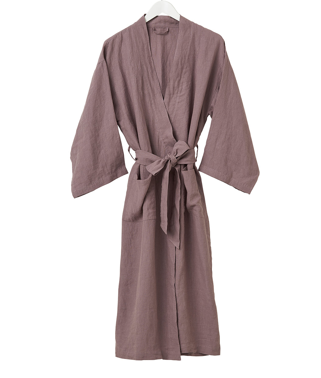 Women's linen dressing gown lupin