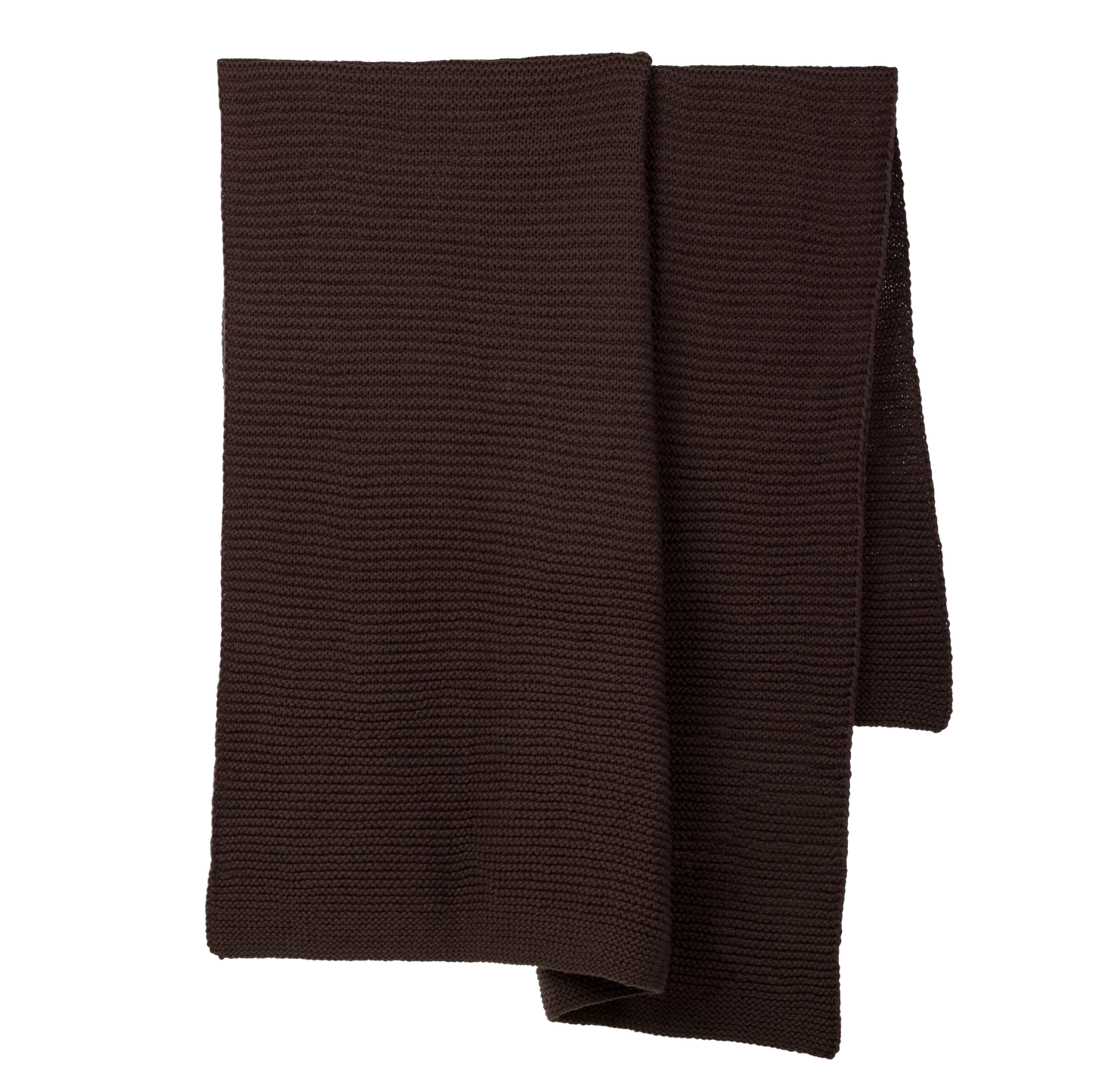 Wool Purl knit throw 140 x 180cm cocoa