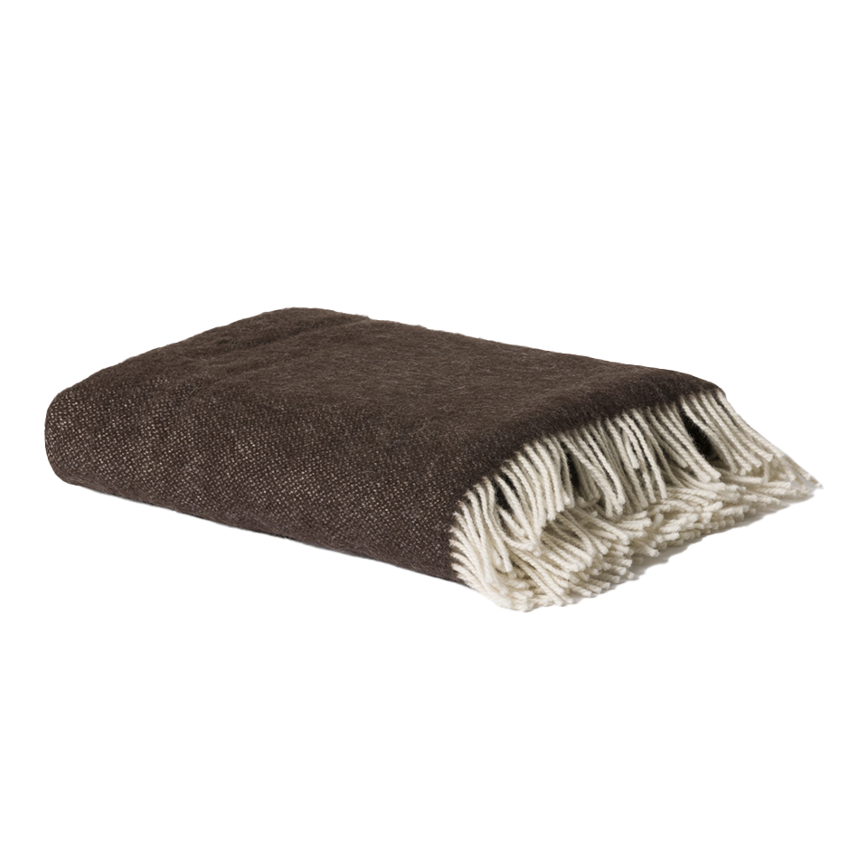 Wool throw cocoa 130 x 180cm