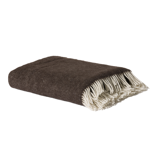 Wool throw cocoa 130 x 180cm