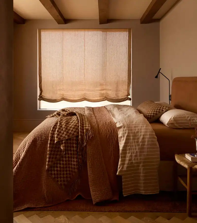 XL Cino cotton velvet quilt caramel