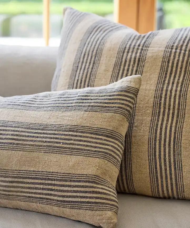 Audrey linen striped cushion cover 40 x 60cm