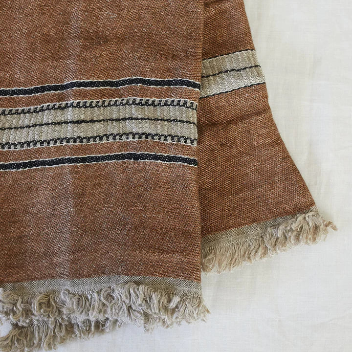 Belgian linen hand towel bruges stripe