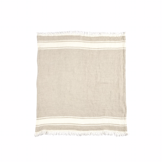 Belgium linen hand towel flax stripe