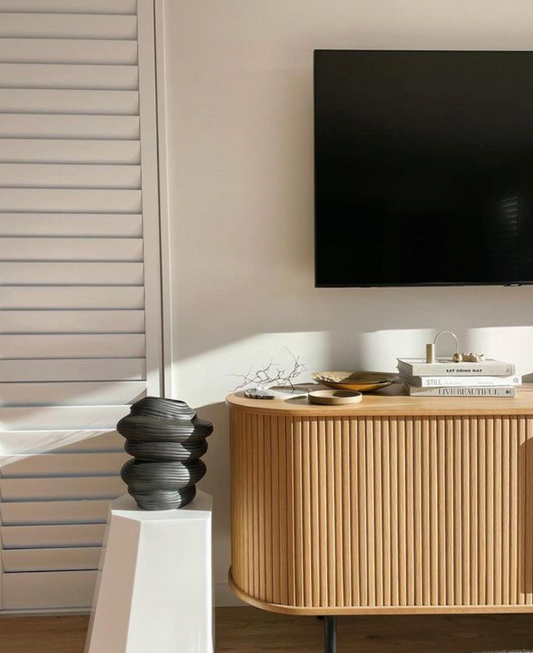 Panelled oak sideboard 170cm