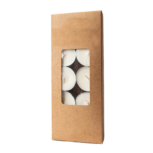 Set of 24 tealight candles white