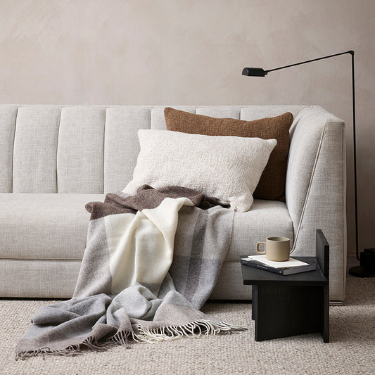 Brunswick wool throw 130 x 180cm fawn