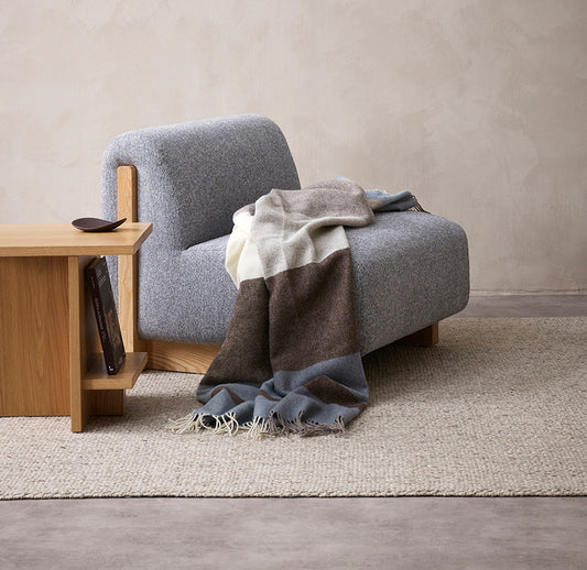 Brunswick wool throw 130 x 180cm sky