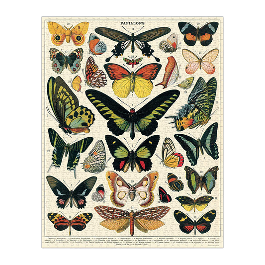 1000-piece vintage jigsaw puzzle butterflies