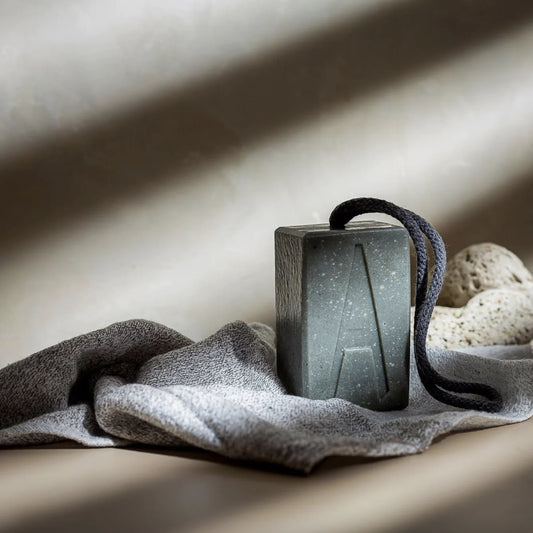 Aermeda wild kelp & charcoal soap on rope