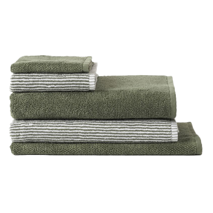 Classic cotton towel range olive