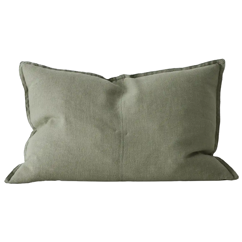 Como linen cushion cover 40 x 60cm olive